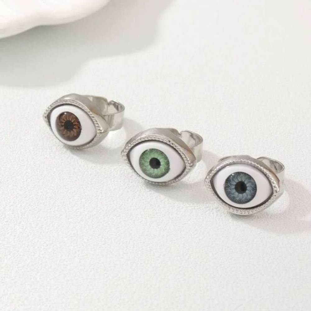 3pc Eye Decor Rings - Picture 2 of 4